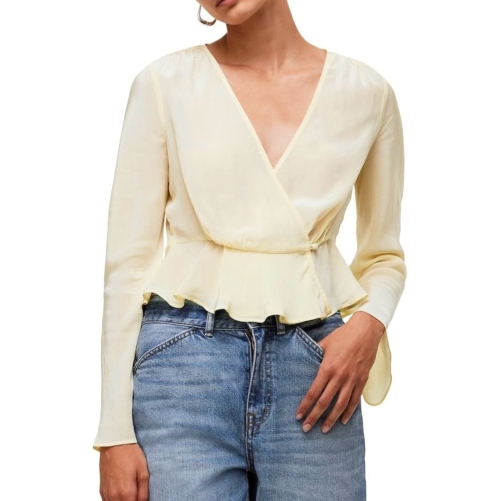NEW MADEWELL YELLOW BELL SLEEVE TOP